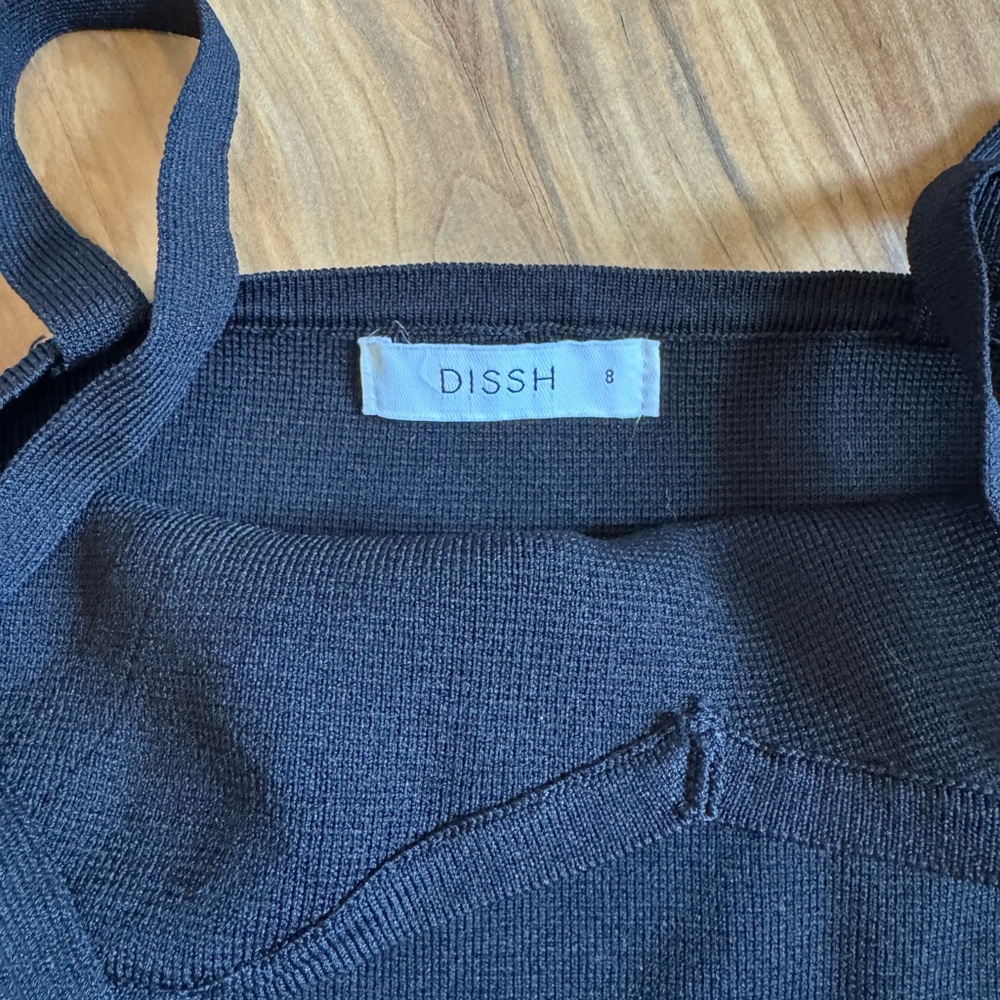 DISSH - sweetheart black knit top - black - Picture 3 of 3